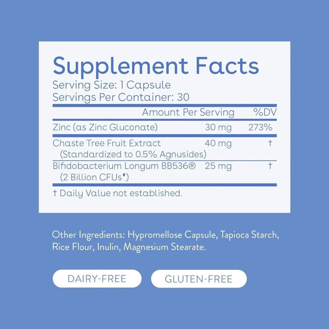 Love Wellness Clear Skin Probiotics 30 Capsules | Gut-Skin Balance Supplement with Probiotics, Zinc & Chaste Tree for Clearer, Calmer Skin Love Wellness