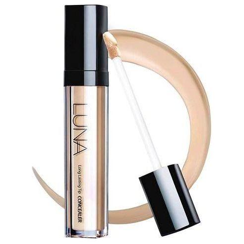 LUNA Long Lasting Tip Concealer 7.5g (Shade: Light Beige) | Full Coverage, Moisture-Locking Concealer with SPF28 PA++ LUNA