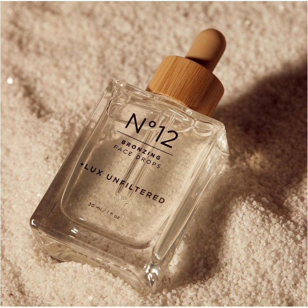 + Lux Unfiltered Nº12 Bronzing Face Drops – 30ml Customisable, Skincare-Infused Self-Tan for a Natural Glow