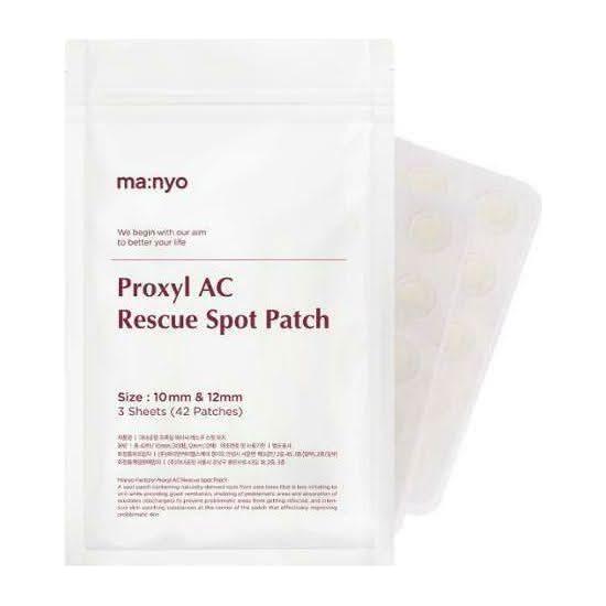 manyo Proxyl AC Rescue Spot Patch 1 Pack (10mm x 30ea + 12mm x 12ea) | Fast-Acting Pimple Care with Tea Tree & Salicylic Acid Manyo Factory
