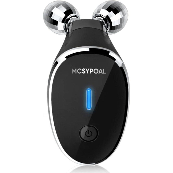 MCSYPOAL 5 in 1 Microcurrent Facial Device Glossy Black | Skin Firming & Anti-Aging Tool for Face & Body