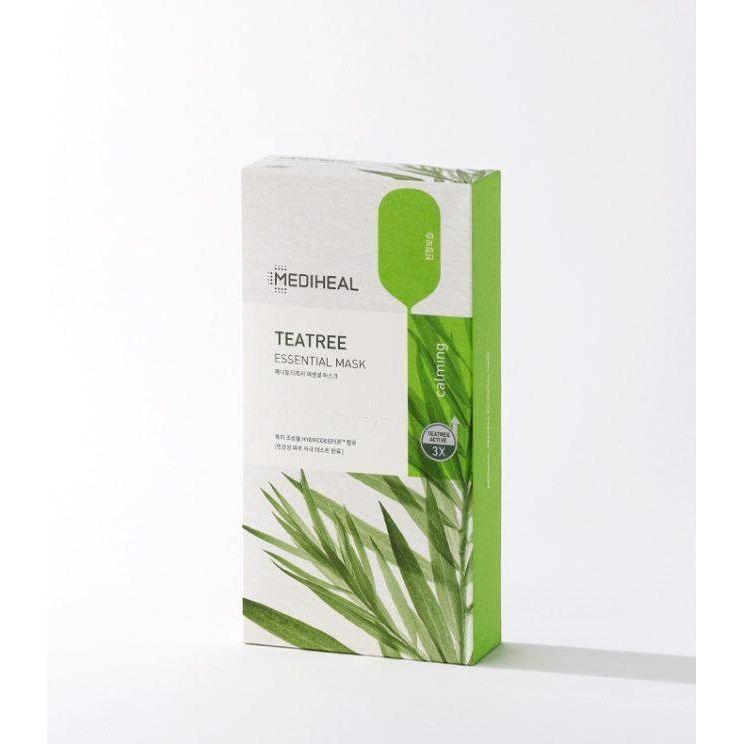 MEDIHEAL Tea Tree Care Solution Essential Mask REX 24ml x 10 Sheets | Soothing Daily Sheet Mask for Blemish-Prone, Stressed Skin MEDIHEAL