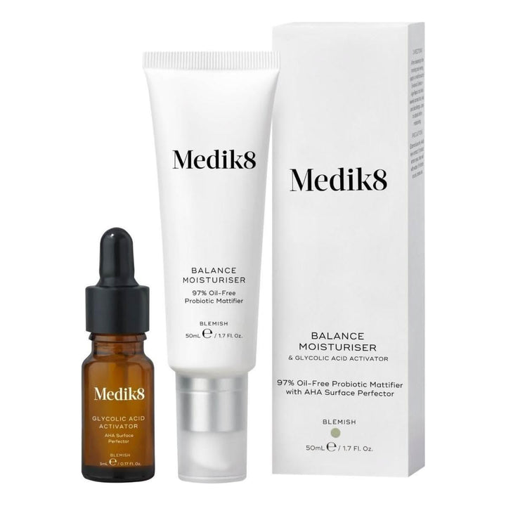 Medik8 Balance Moisturiser & Glycolic Acid Activator | The Dynamic Duo for Clear, Balanced Skin!