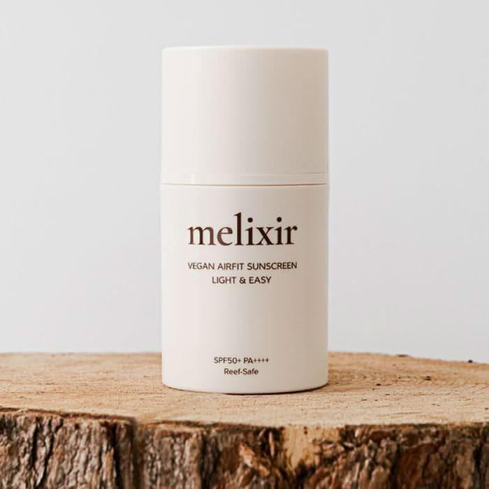 melixir Vegan Airfit Sunscreen SPF50+ PA++++ 50ml | Lightweight, Nourishing & White Cast-Free UV Protection melixir