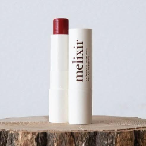 melixir Vegan Lip Butter #06 Lust Red Deeply Hydrating Tinted Lip Balm melixir