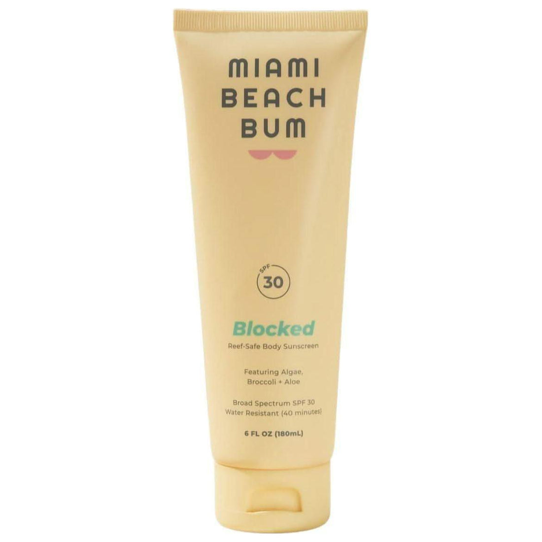 Miami Beach Bum SPF 30 Blocked Mineral Body Sunscreen 180ml | Reef-Safe, Hydrating & Antioxidant-Rich