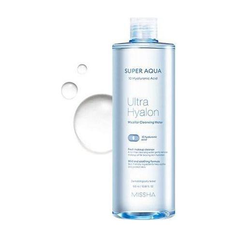 MISSHA Super Aqua Ultra Hyalron Cleansing Water | Hydrating Micellar Cleanser with 10 Hyaluronic Acids MISSHA