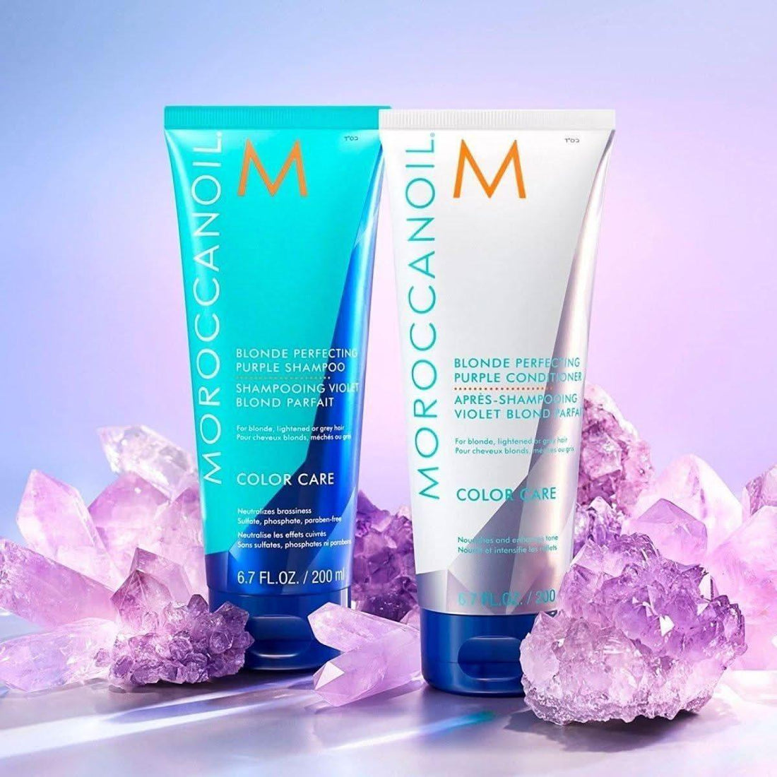 Moroccanoil Blonde Perfecting Bundle Your Secret to Brass-Free, Luminous Locks!