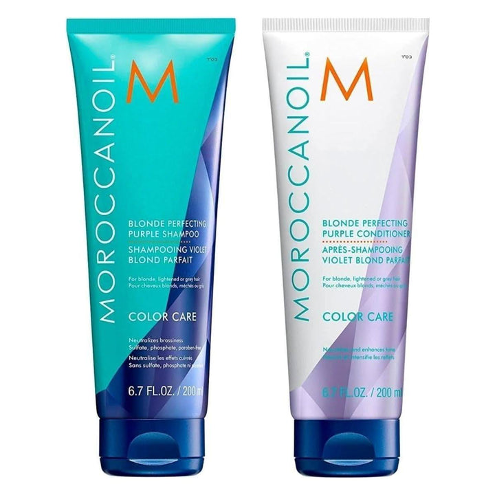 Moroccanoil Blonde Perfecting Bundle Your Secret to Brass-Free, Luminous Locks!