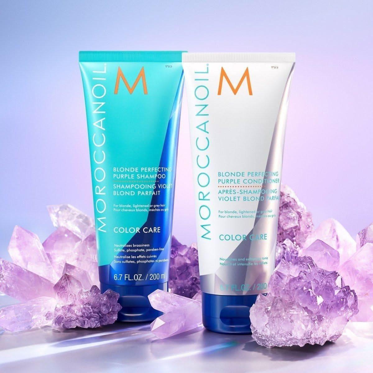 Moroccanoil Blonde Perfecting Purple Conditioner 200ml | Banish Brassiness & Boost Brilliance!