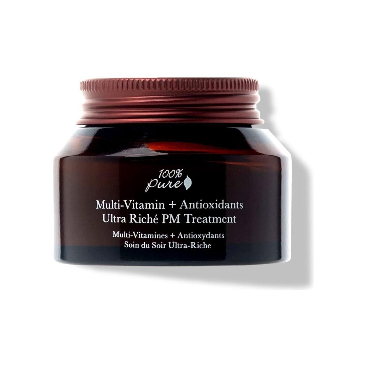 100% PURE Multi-Vitamin + Antioxidants Ultra Rich™  PM Treatment - 50ml | Age-Corrective Night Cream for Radiant, Youthful Skin