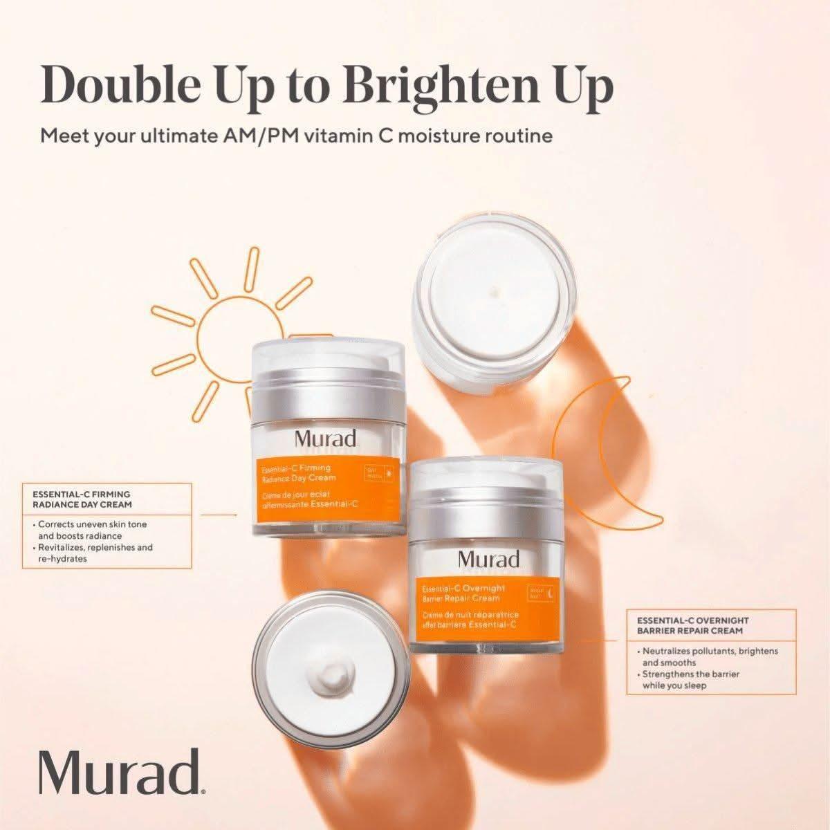 Murad Essential-C Firming Radiance Day Cream 50ml | Brightening, Firming & Hydrating Vitamin C Moisturizer Brighten, Firm & Glow: Your Daily Dose of Radiance!