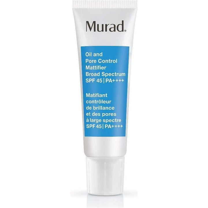Murad Oil and Pore Control Mattifier SPF45   50ml | 10-Hour Matte Finish + Pore Minimising Protection Matte All Day: Pores Minimized, Shine Controlled, Skin Perfected!