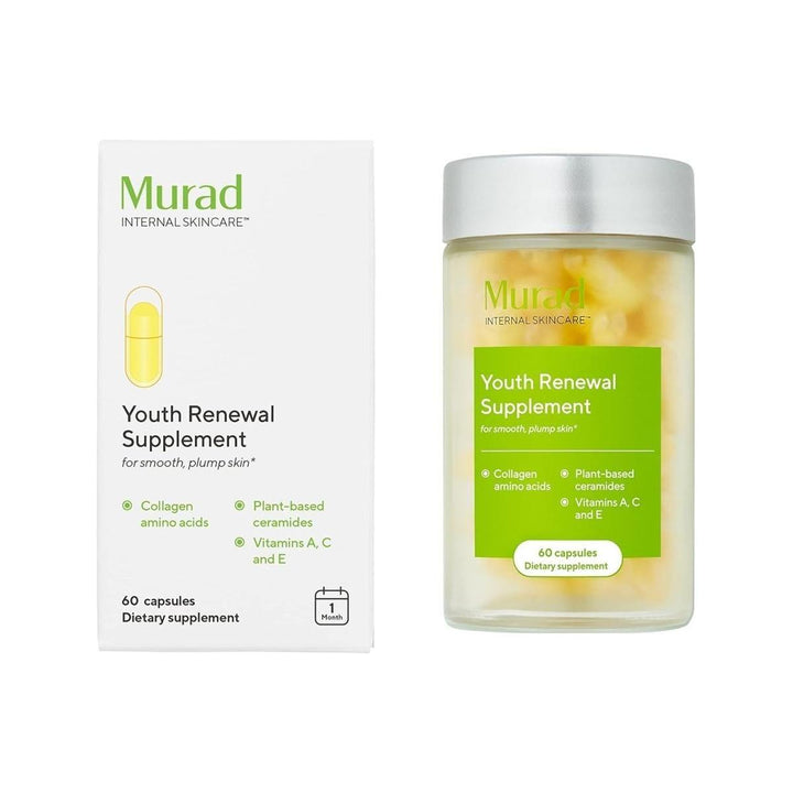 Murad Youth Renewal Supplement 60 Capsules | Skin-Firming Retinol & Hyaluronic Acid Formula Glow From Within: Clinically Inspired Skin Renewal—Day After Day!