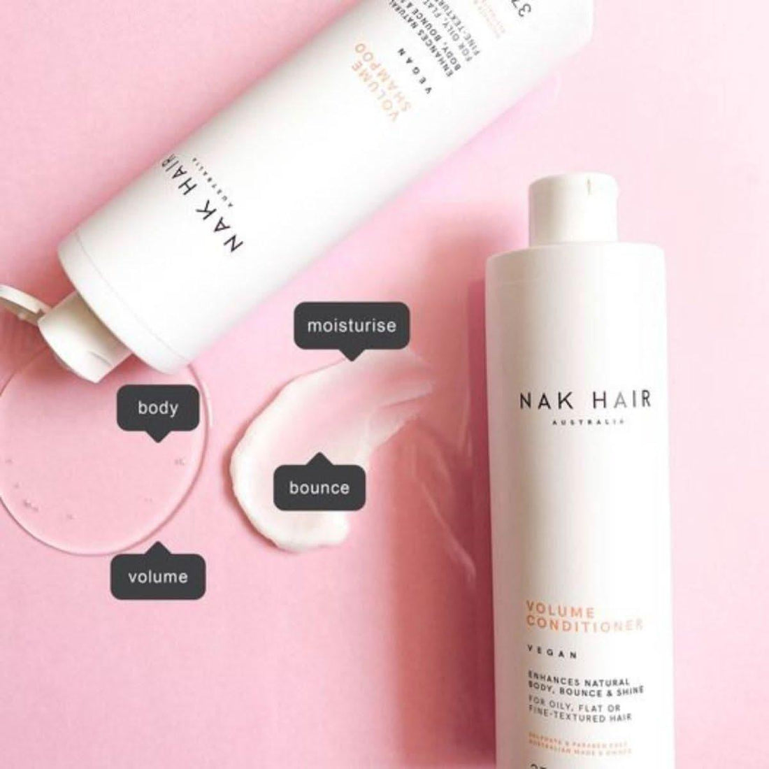 NAK Volume Shampoo | Lightweight Cleanser for Fine & Flat Hair