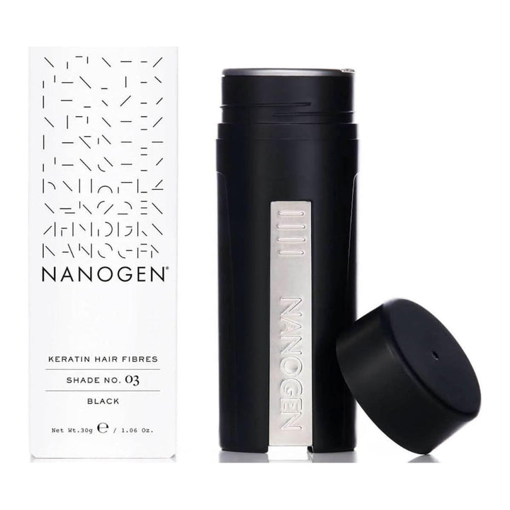 Nanogen Keratin Thickening Hair Fibres 2 Month Black 30g | Instant Volume & Fullness