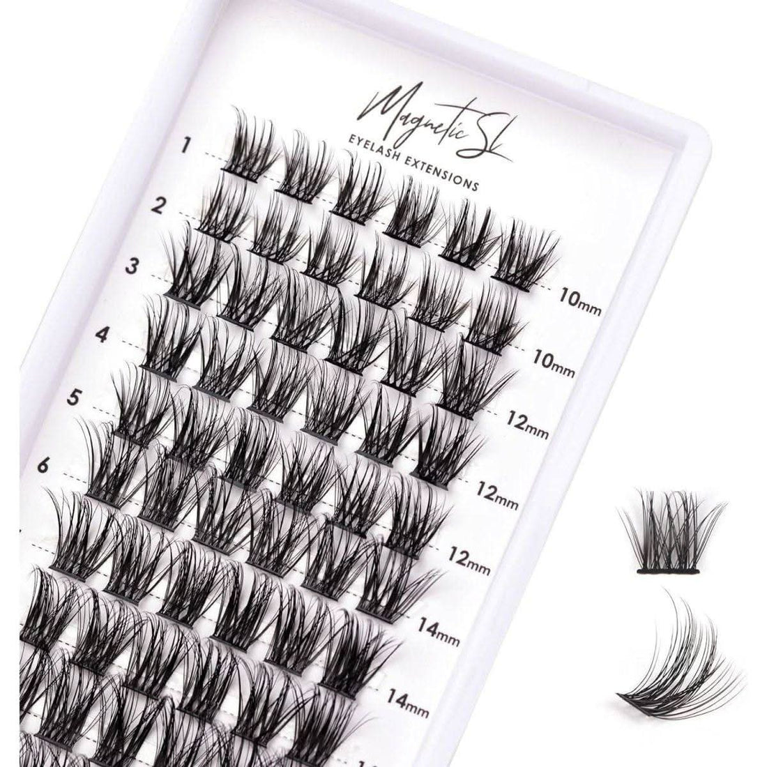 Natural Look Individual Cluster Lashes 72 3D False Eyelashes for DIY Glam