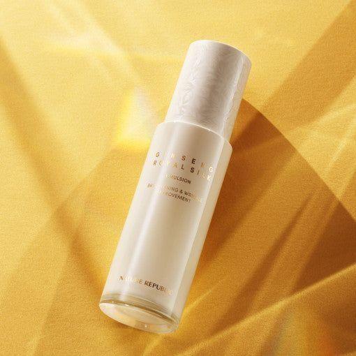 NATURE REPUBLIC Ginseng Royal Silk Emulsion 130ml | Firming, Brightening & Deep Hydration with Ginseng & Silk Extracts