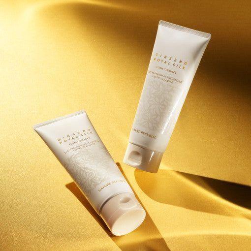 NATURE REPUBLIC Ginseng Royal Silk Premium Foam Cleanser  150ml | Deep-Cleansing Anti-Pollution Face Wash with Ginseng & Silk Extracts