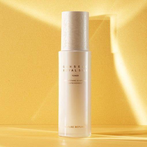 NATURE REPUBLIC Ginseng Royal Silk Premium Toner 130ml | Luxurious Hydration with Ginseng, Royal Jelly & Silk Extracts