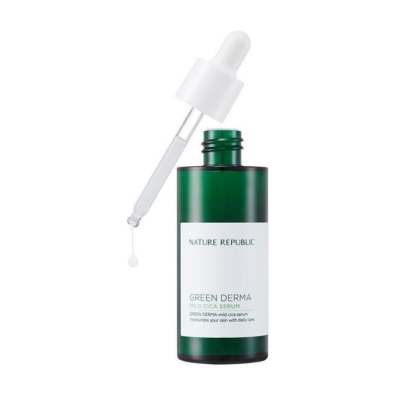 NATURE REPUBLIC Green Derma Mild Cica Serum 50ml | Soothe, Repair & Protect Sensitive Skin