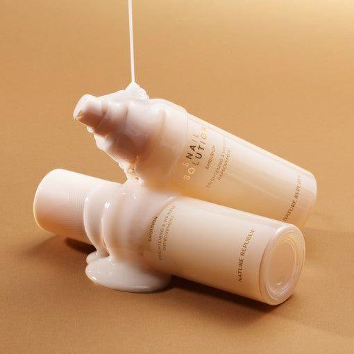 NATURE REPUBLIC Snail Solution Emulsion 120ml | 76% Snail Mucin + Niacinamide for Hydration, Brightening & Anti-Aging