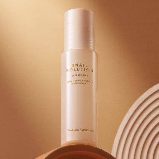 NATURE REPUBLIC Snail Solution Skin Booster 130ml | 80% Snail Mucin Hydrating Toner for Radiant, Balanced Skin