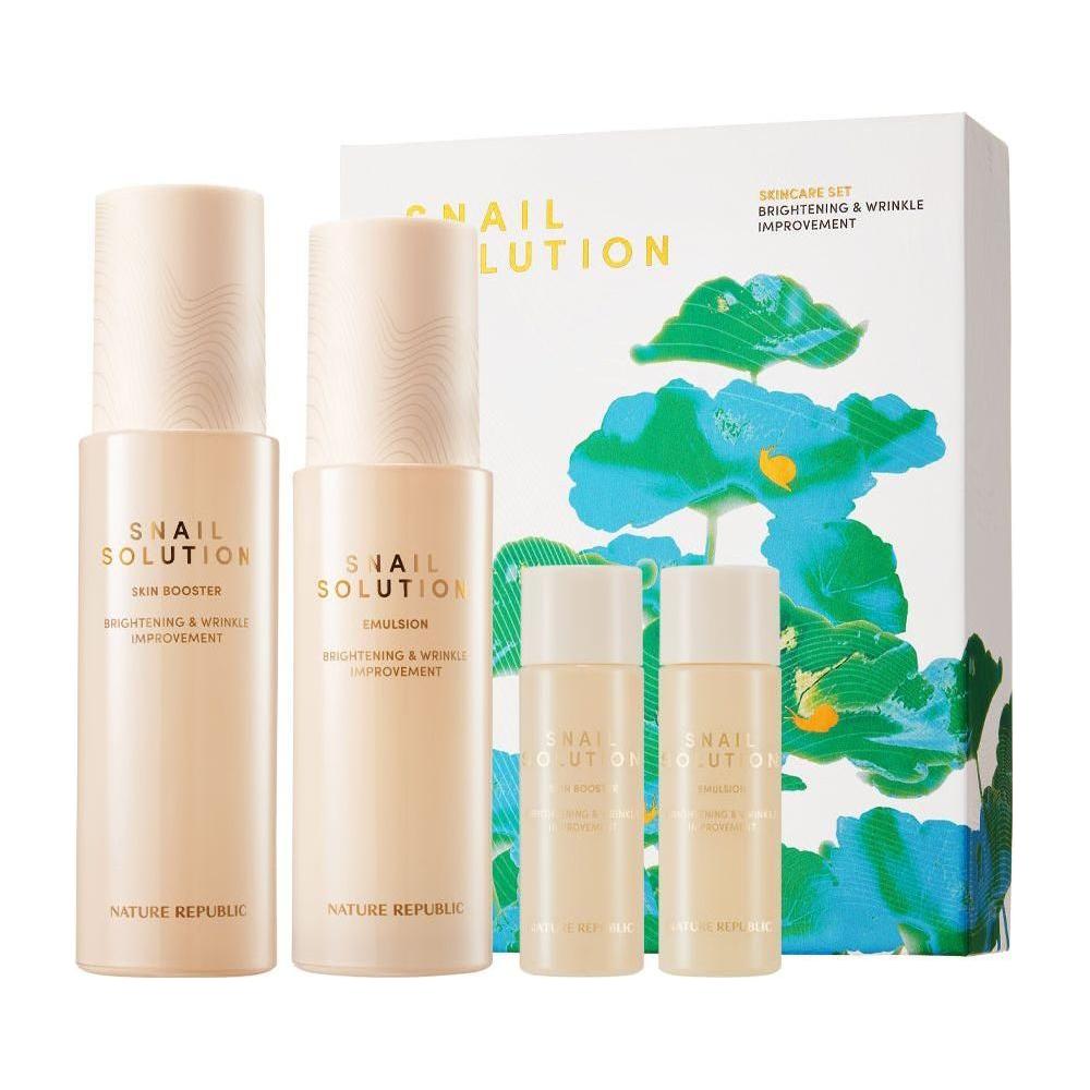 NATURE REPUBLIC Snail Solution Skin Booster 130ml | 80% Snail Mucin Hydrating Toner for Radiant, Balanced Skin