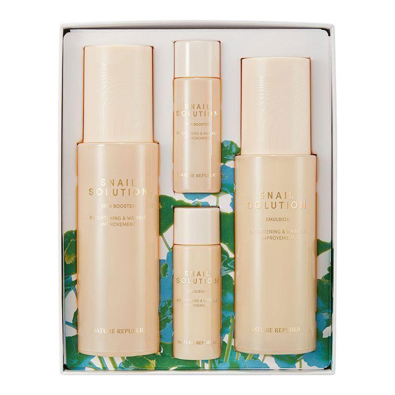 NATURE REPUBLIC Snail Solution Skin Booster 130ml | 80% Snail Mucin Hydrating Toner for Radiant, Balanced Skin