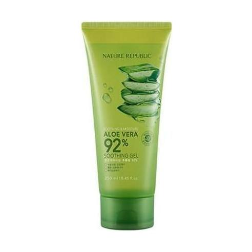 NATURE REPUBLIC Soothing & Moisture Aloe Vera 92% Soothing Gel (Tube) 250ml |  Multi-Purpose Hydration for Face, Body & Hair