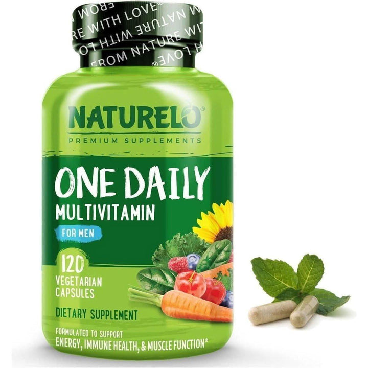 Naturelo One Daily Multivitamin for Men - 120 Capsules | Complete Plant-Based Nutrition