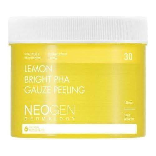 NEOGEN Dermalogy Lemon Bright PHA Gauze Peeling 30 Sheets | Exfoliating Pads for Radiant, Even Skin Tone NEOGEN