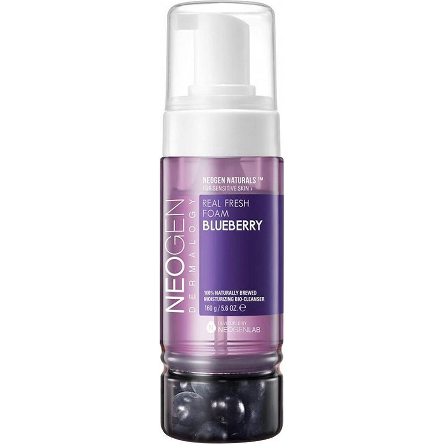 NEOGEN Real Fresh Foam Cleanser Blueberry 160g | Hydrating Antioxidant Daily Cleanser with Real Fruit Extracts NEOGEN