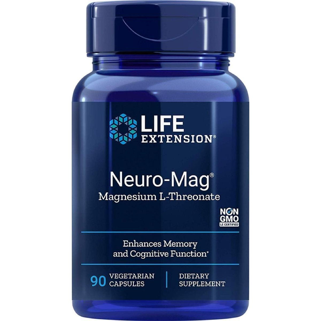 Life Extension Neuro-Mag Magnesium L-Threonate 90 Capsules (Pack of 2) | Brain Health & Memory Support Supplement