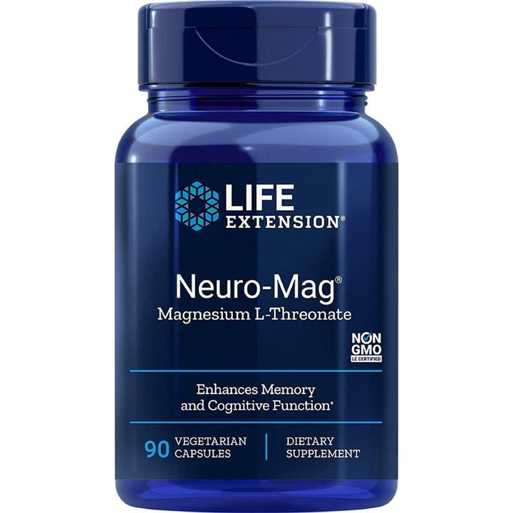 Life Extension Neuro-Mag Magnesium L-Threonate 90 Capsules (Pack of 2) | Brain Health & Memory Support Supplement