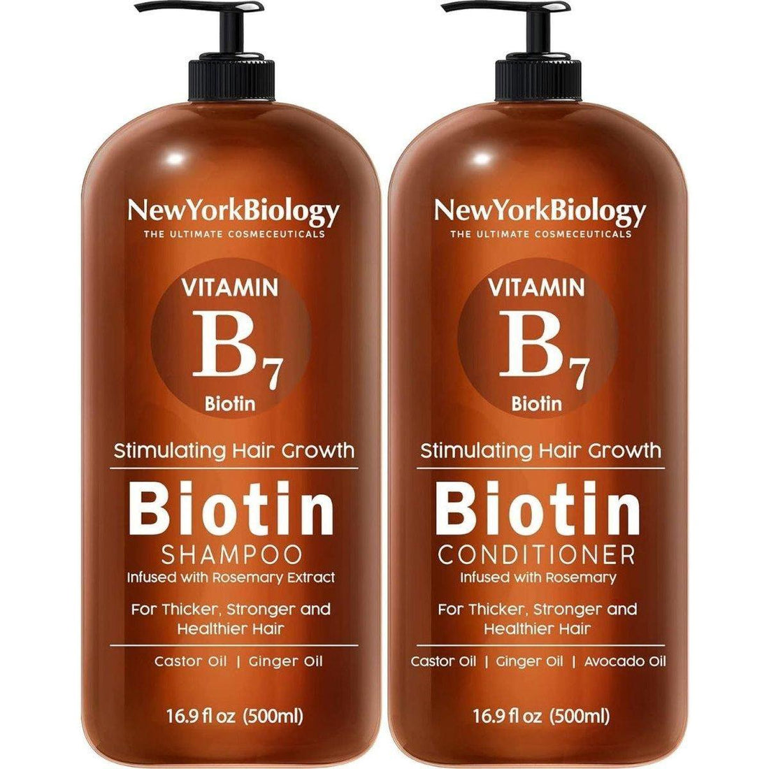 New York Biology Biotin Shampoo and Conditioner Set 500ml | Hair Growth & Strengthening Duo Give your hair the boost it needs—thicker, stronger, and fuller with every wash!