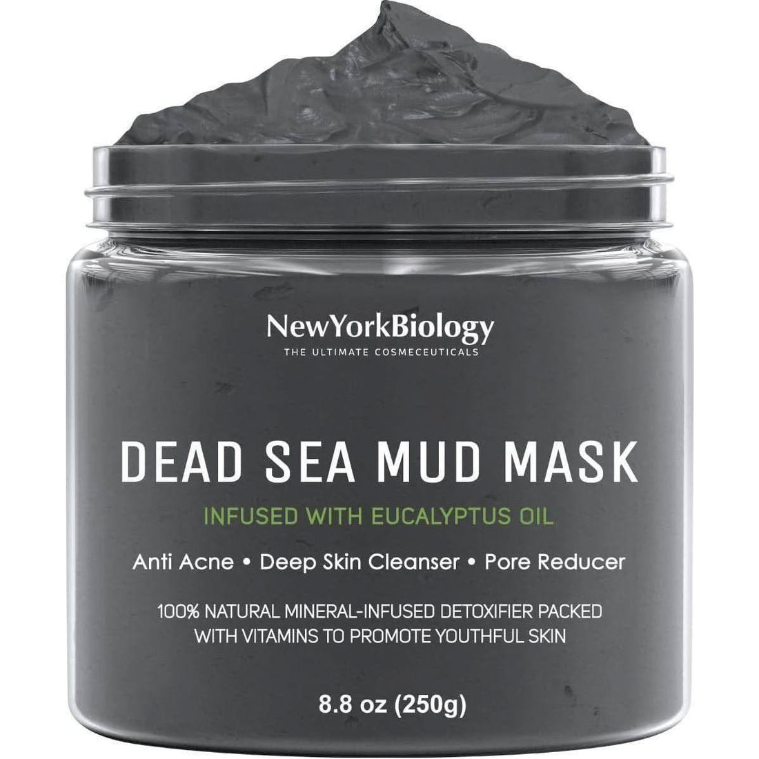 New York Biology Dead Sea Mud Mask - 250g | Detoxifying & Pore-Refining Facial Treatment