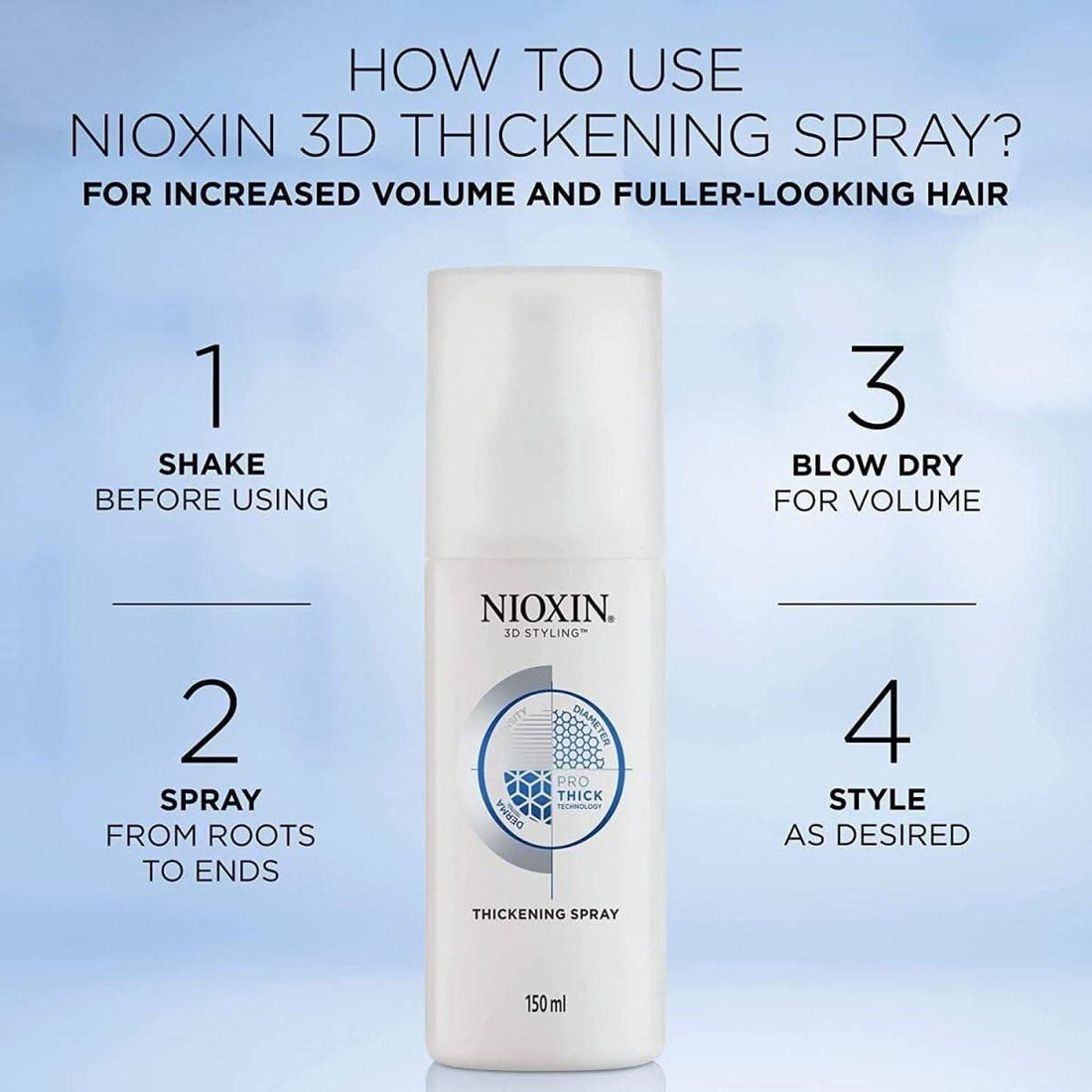 Nioxin 3D Thickening Hairspray  - 150ml