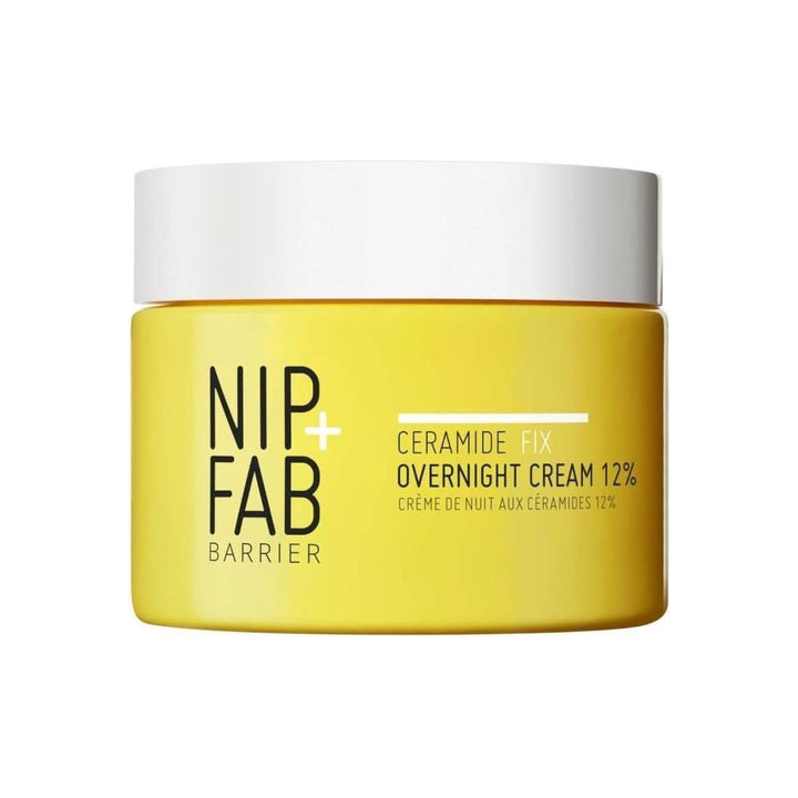 NIP+FAB Ceramide Fix Overnight Repair Cream 12% 50ml  Barrier-Boosting Night Cream | Hydrates, Strengthens & Brightens While You Sleep