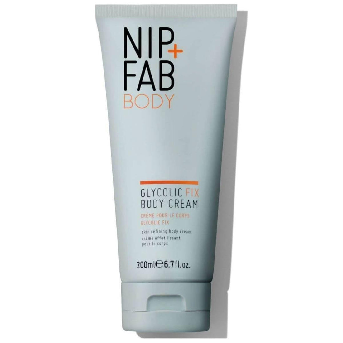 Nip+Fab Glycolic Fix Body Cream 200ml | Smooth, Glow, Hydrate AHA-Powered Body Moisturiser for Radiant Skin