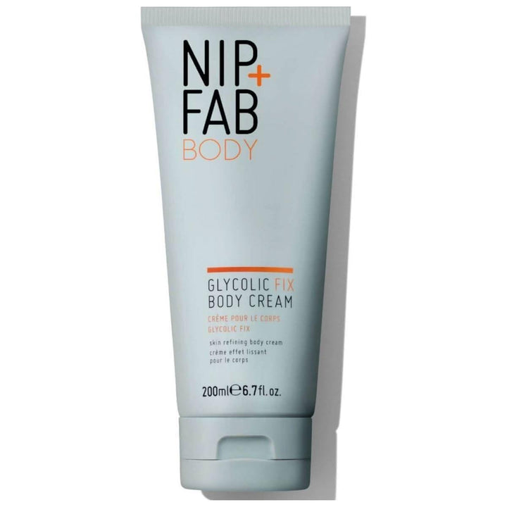 Nip+Fab Glycolic Fix Body Cream 200ml | Smooth, Glow, Hydrate AHA-Powered Body Moisturiser for Radiant Skin