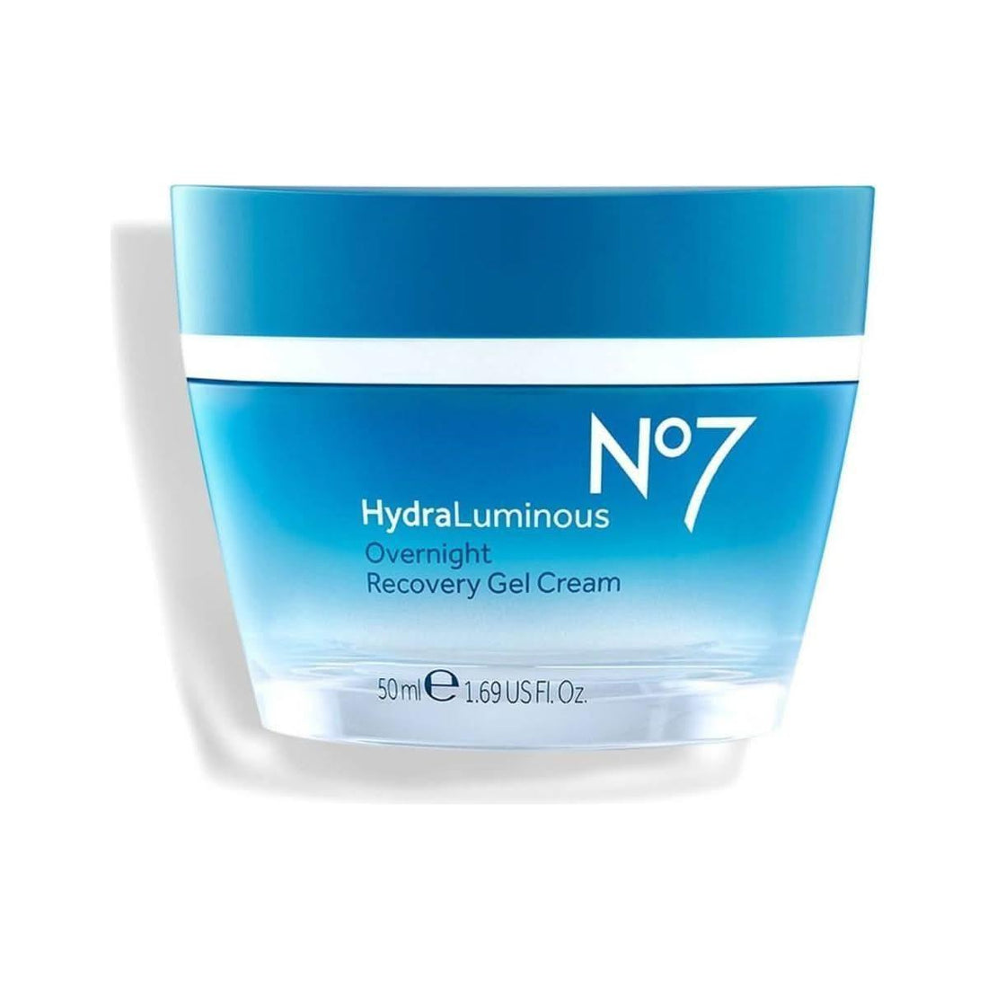 No7 HydraLuminous Overnight Recovery Gel Cream 50ml | 72-Hour Hydration & Overnight Renewal