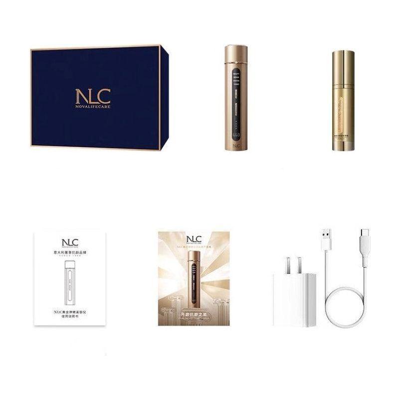 NOVALIFICARE NLCRF1 Gold Elastic Facial Beauty Device | Italian Anti-Aging RF Technology for Visible Skin Rejuvenation