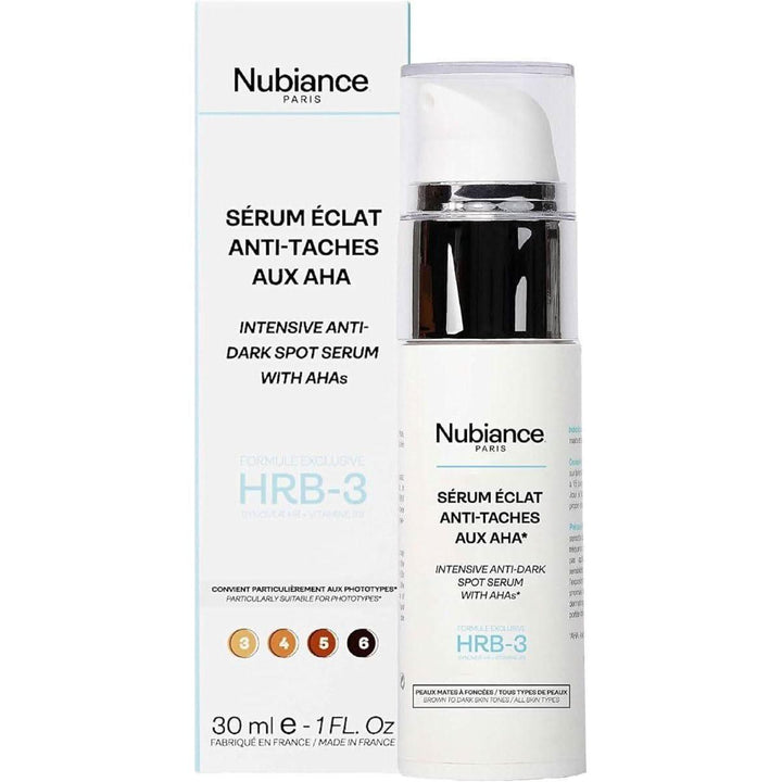 NUBIANCE Anti-Dark Spot Serum with AHA HRB-3 | Targeted Pigment Correction for Dark & Mixed Skin Tones