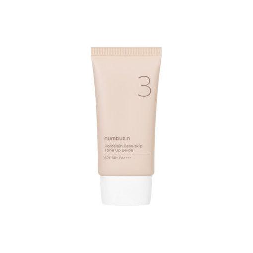 numbuzin No.3 Porcelain Base-skip Tone Up Beige SPF50+ PA++++ 50ml | Primer, Sunscreen & Tone-Up in One