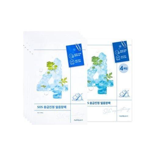 numbuzin No.4 SOS Icy Soothing Sheet Mask 10 Sheets | Cooling Relief for Red, Overheated Skin