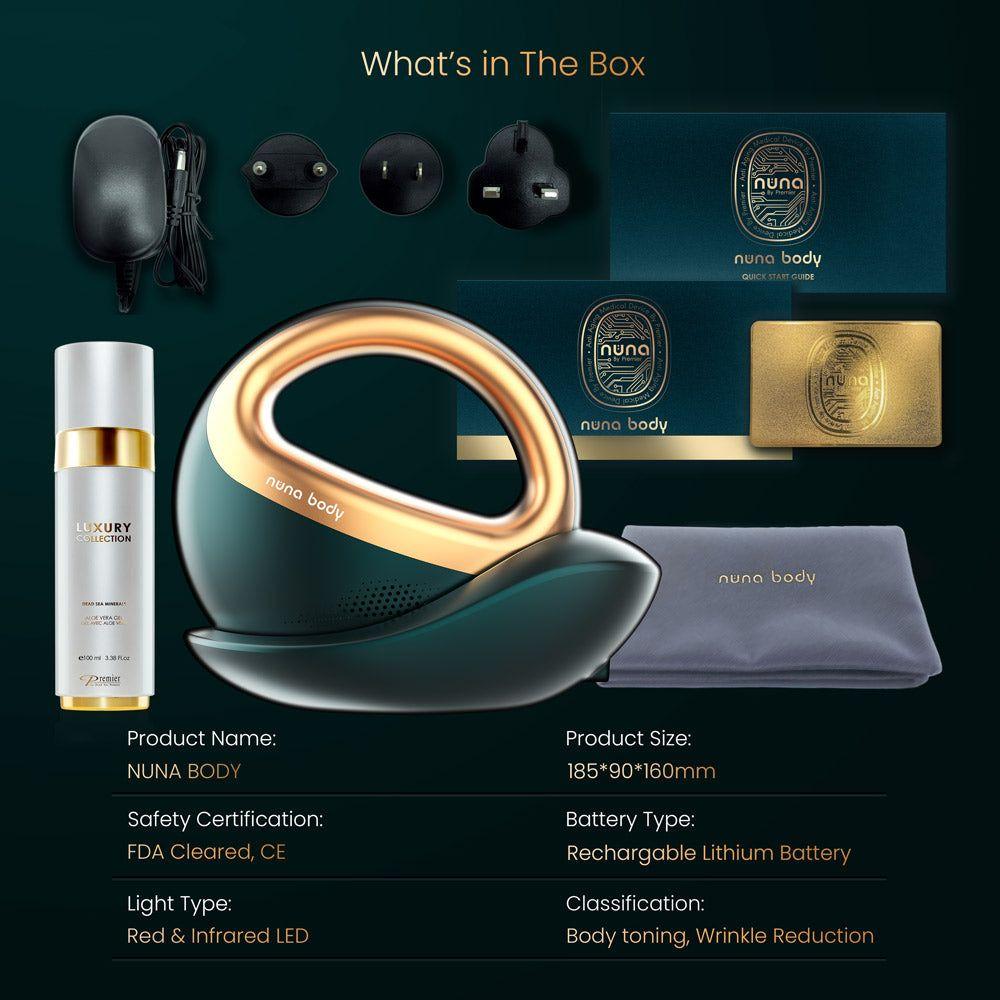 Nuna Body Beauty Device by Premier | FDA-Cleared Body Firming & Toning Device for Cellulite, Stretch Marks & Sculpting