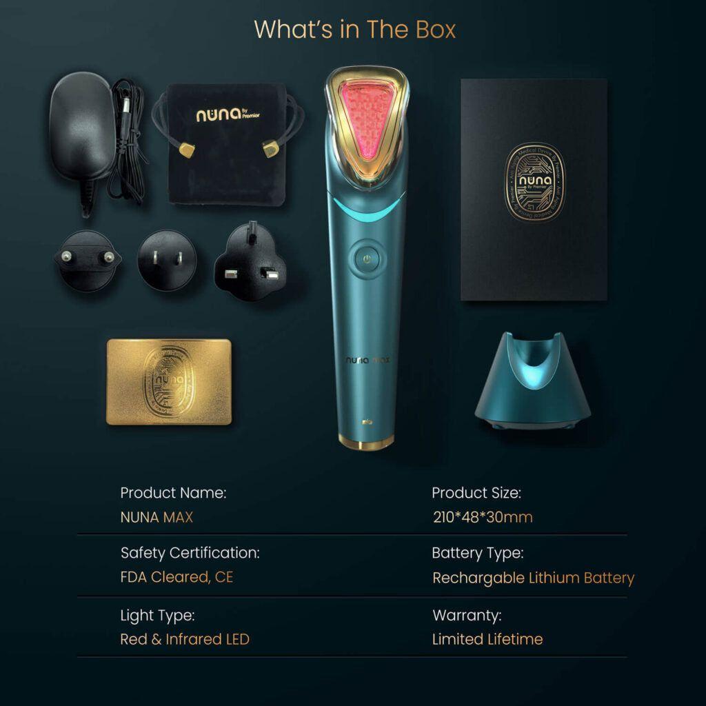 Nuna Max by Premier Anti-Aging Beauty Device | Advanced Red Light Therapy for Wrinkles, Elasticity & Radiance