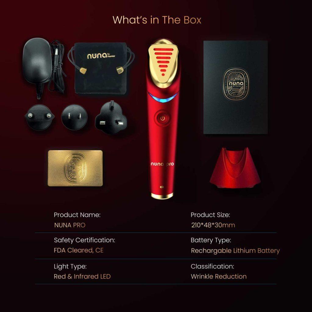 Nuna Pro by Premier Anti-Aging Beauty Device | Red, Infrared & Blue Light Therapy for Wrinkles, Firmness & Radiance