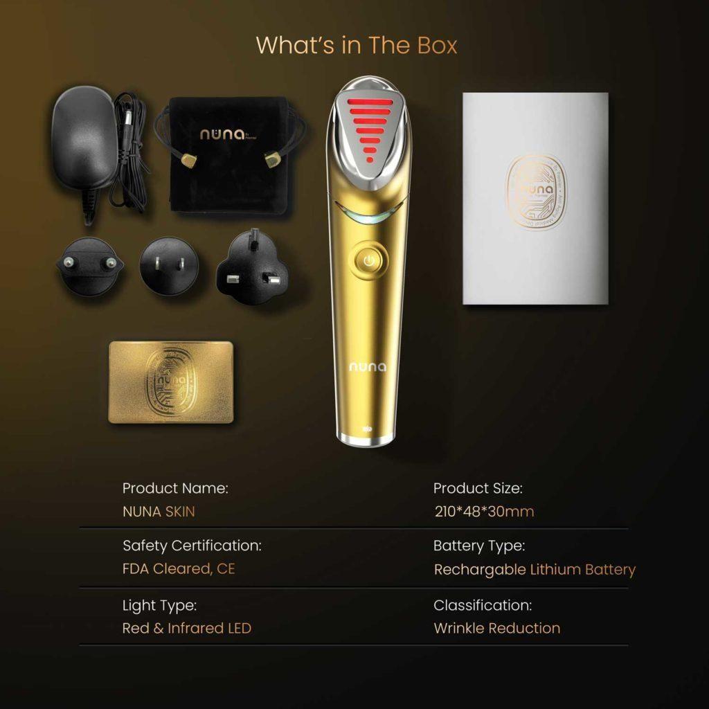 Nuna Skin Premier Rejuvenation Beauty Device | Red, Infrared & Blue Light Therapy for Wrinkles, Firmness & Glow